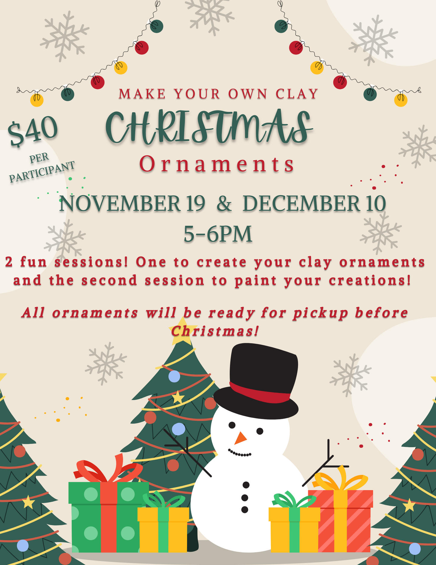 Make your own Clay Ornaments